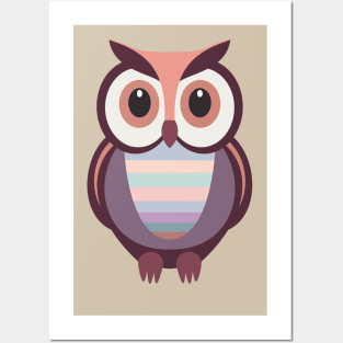 WIDE EYED OWL Posters and Art